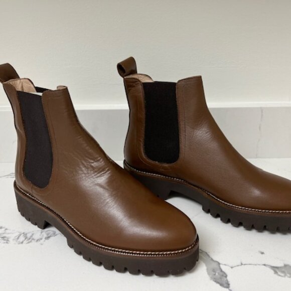 Patricia Green Chelsea Lug Sole Bootie Chocolate Brown Size 8 - Picture 4 of 8